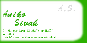 aniko sivak business card